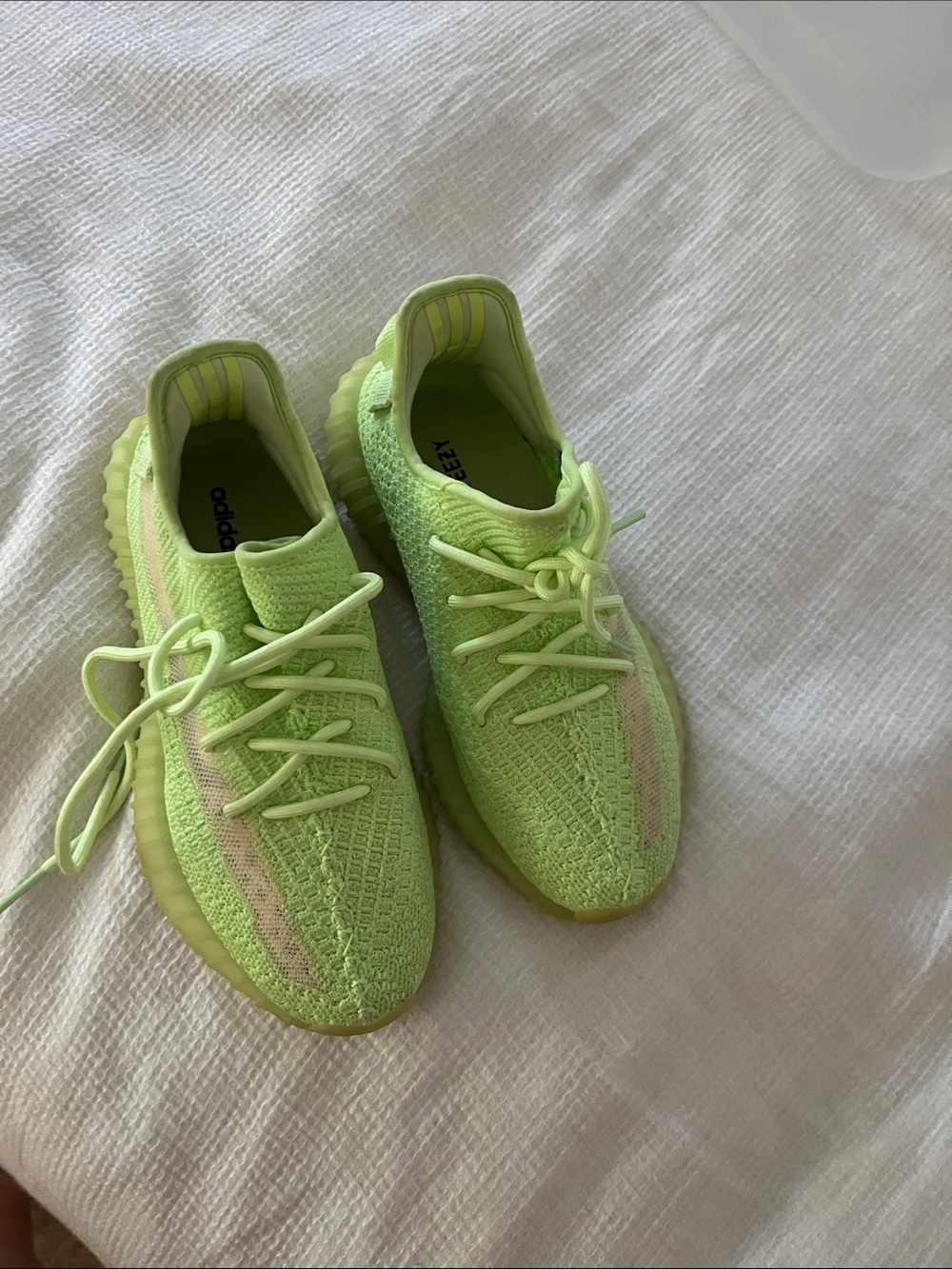 adidas Neon Lime Knit Low-Top Sneakers